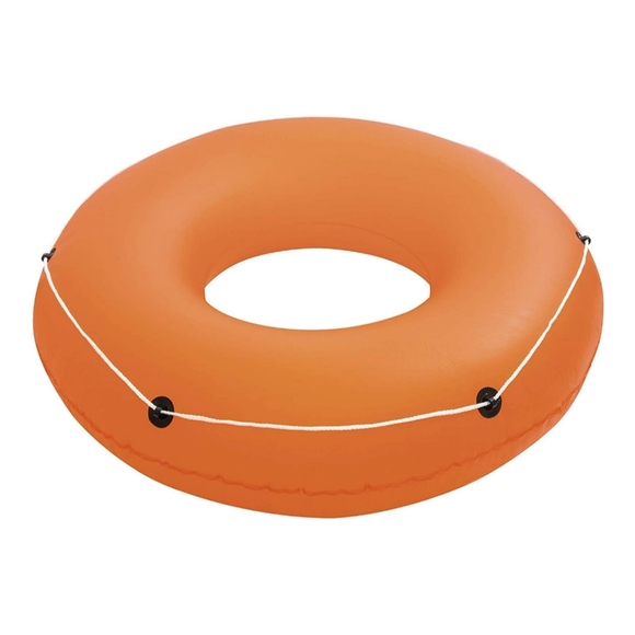 NEW H2Ogo! Summer Blast Swim Tube Solid Orange Wraparound Rope Inflatable Ring - Picture 6 of 6
